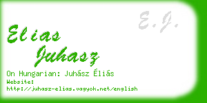 elias juhasz business card